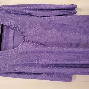 Floral Lace Purple Dress